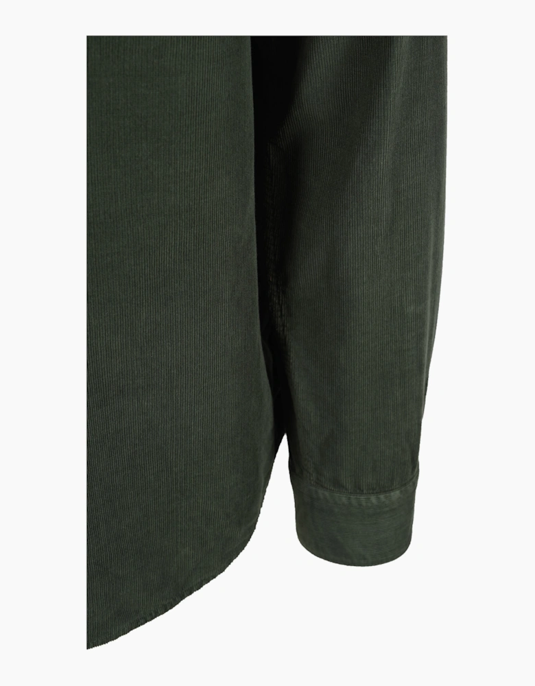 PAUL SMITH LS REGULAR FIT CORD SHIRT GREEN