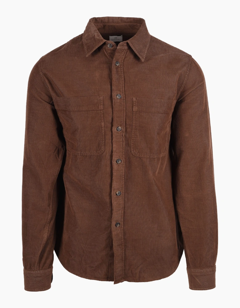PAUL SMITH LS CASUAL FIT SHIRT BROWN