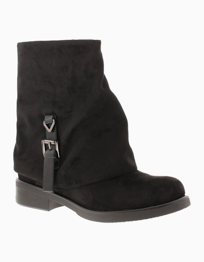 Krush Womens Ankle Boots Slouchy Mosey Zip black UK Size