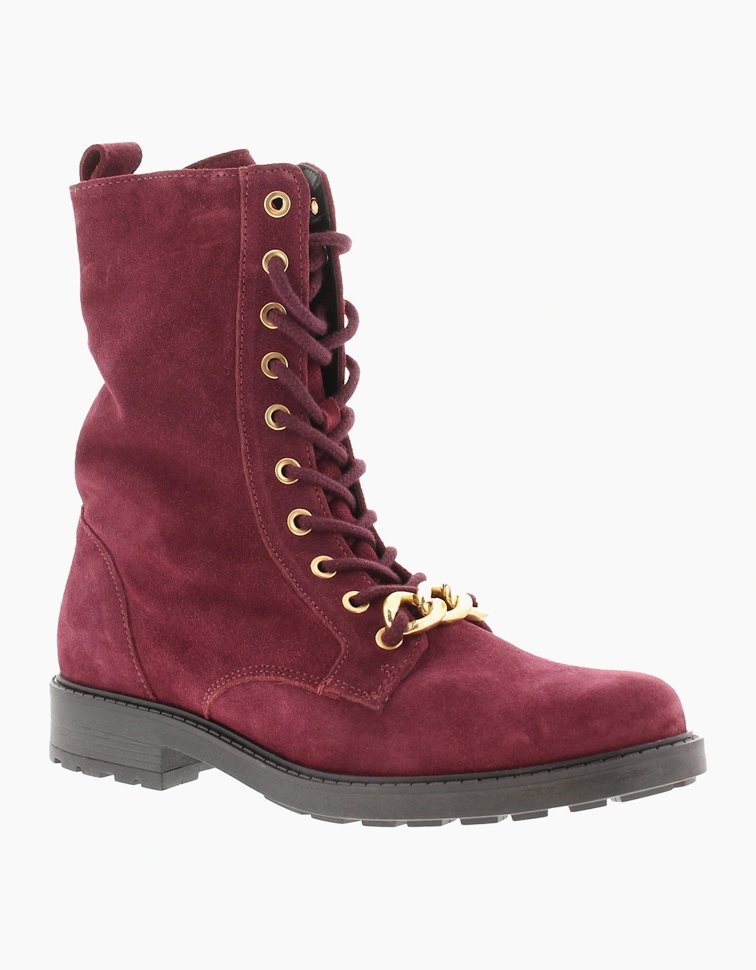 Clarks Womens Ankle Boots Orinoco2 Style Merlot Suede Lace Up deep red UK Size