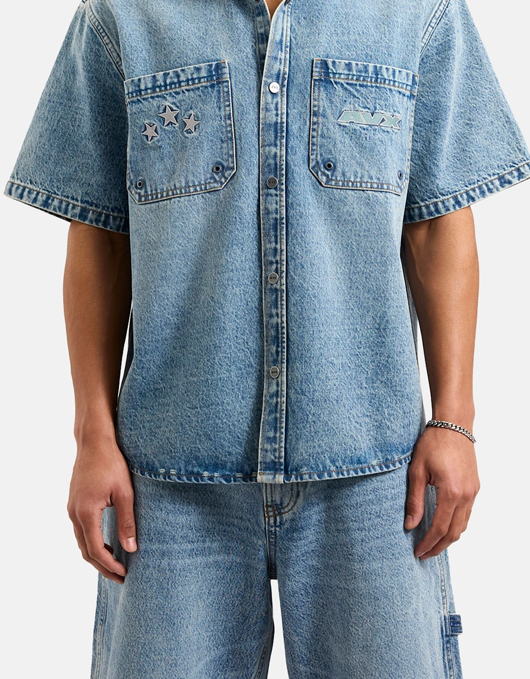 Cruise Denim Shirt - Mid Denim Blue