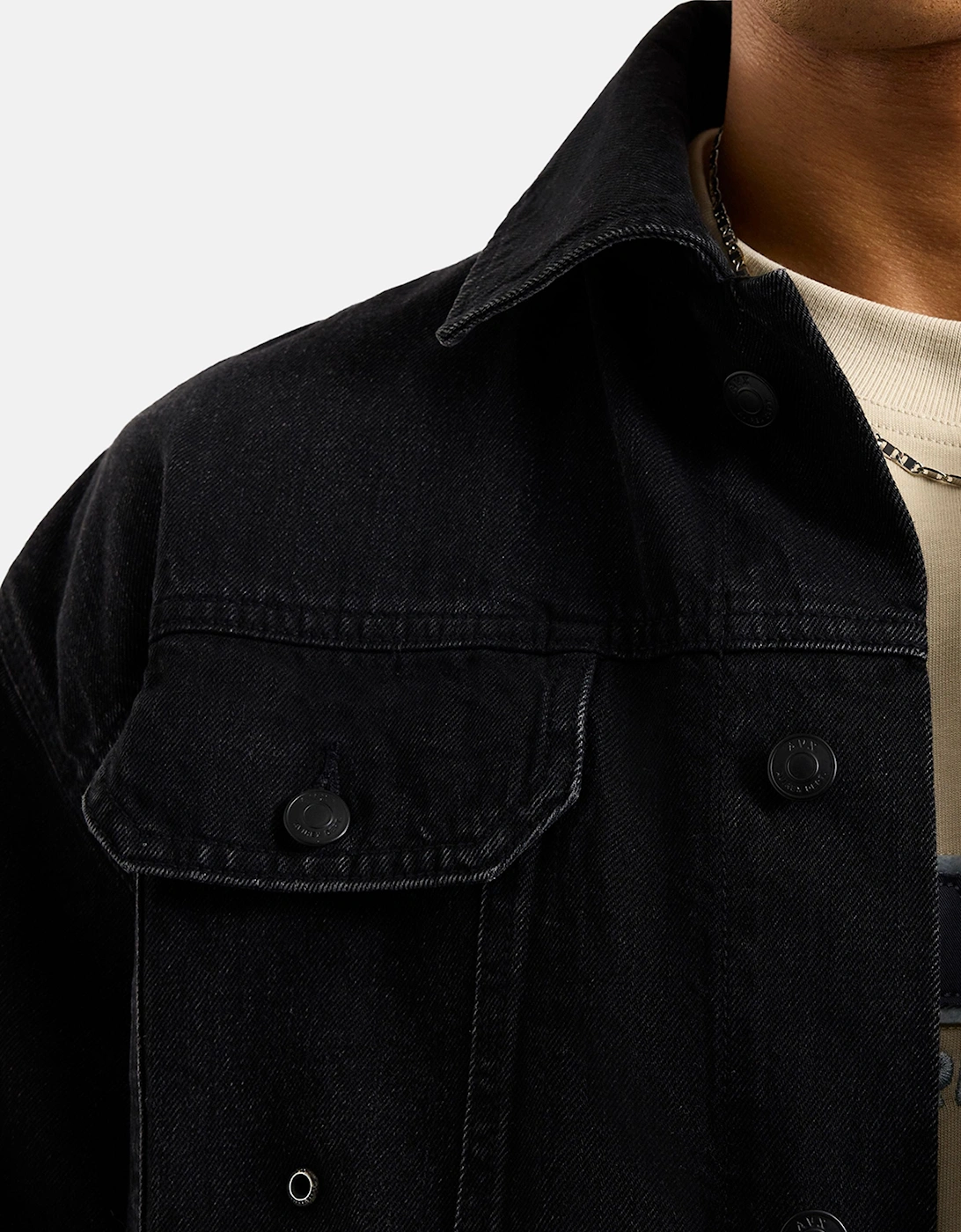 EDWARDS DENIM JACKET - Black Denim