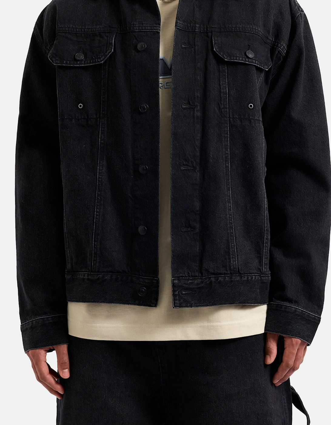 EDWARDS DENIM JACKET - Black Denim