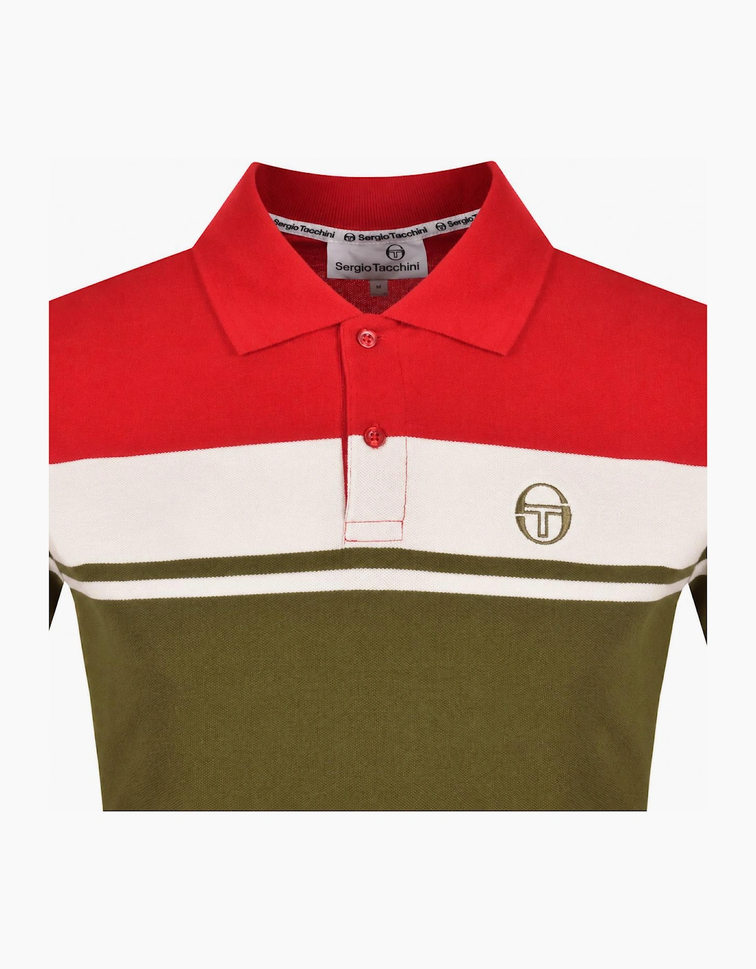 Sergio Tacchini Young Line Polo Shirt Adrenaline Rush/Gardenia/Dark Olive