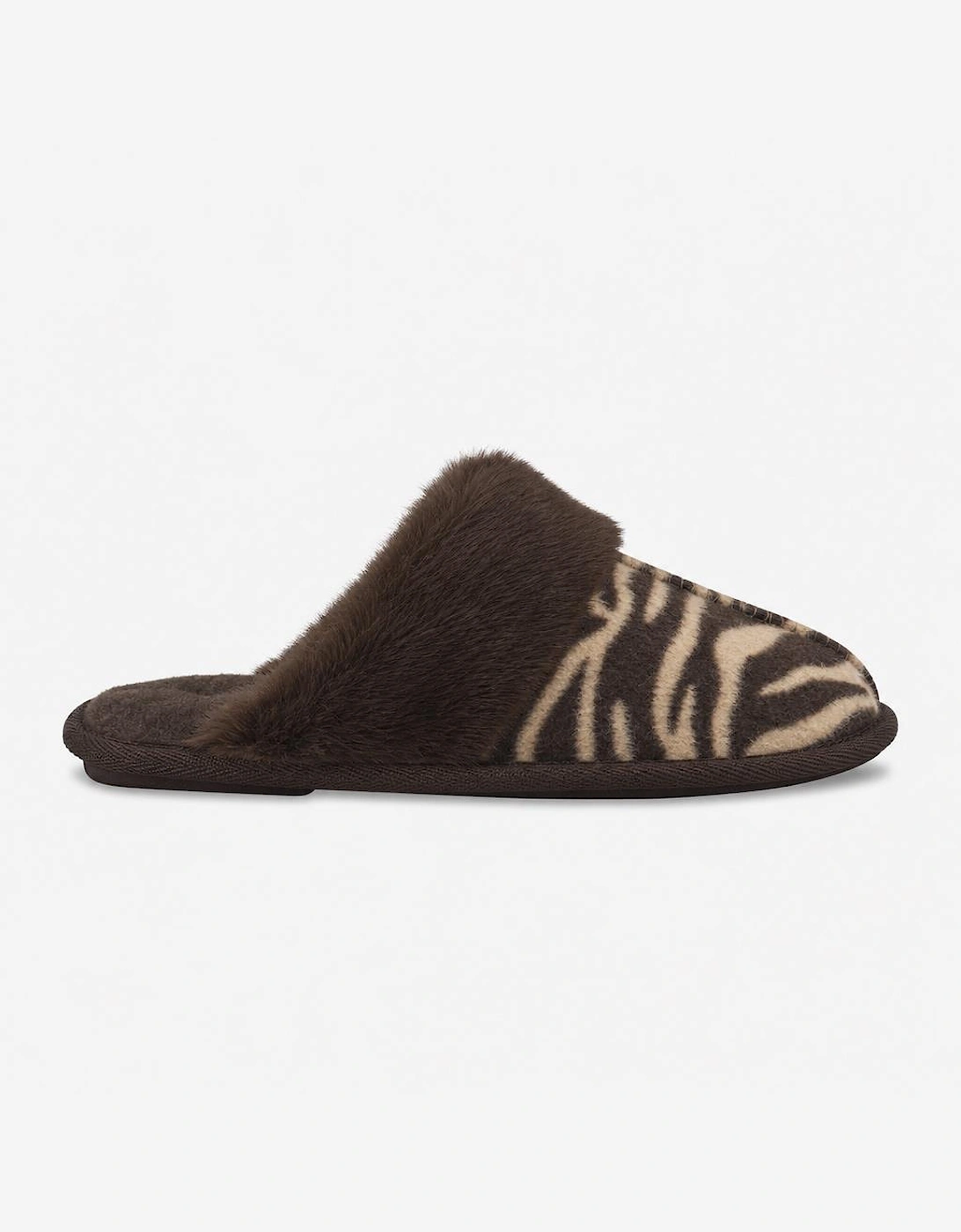 Totes Isotoner ANIMAL PRINT MULE SLIPPER Womens Mules Brown
