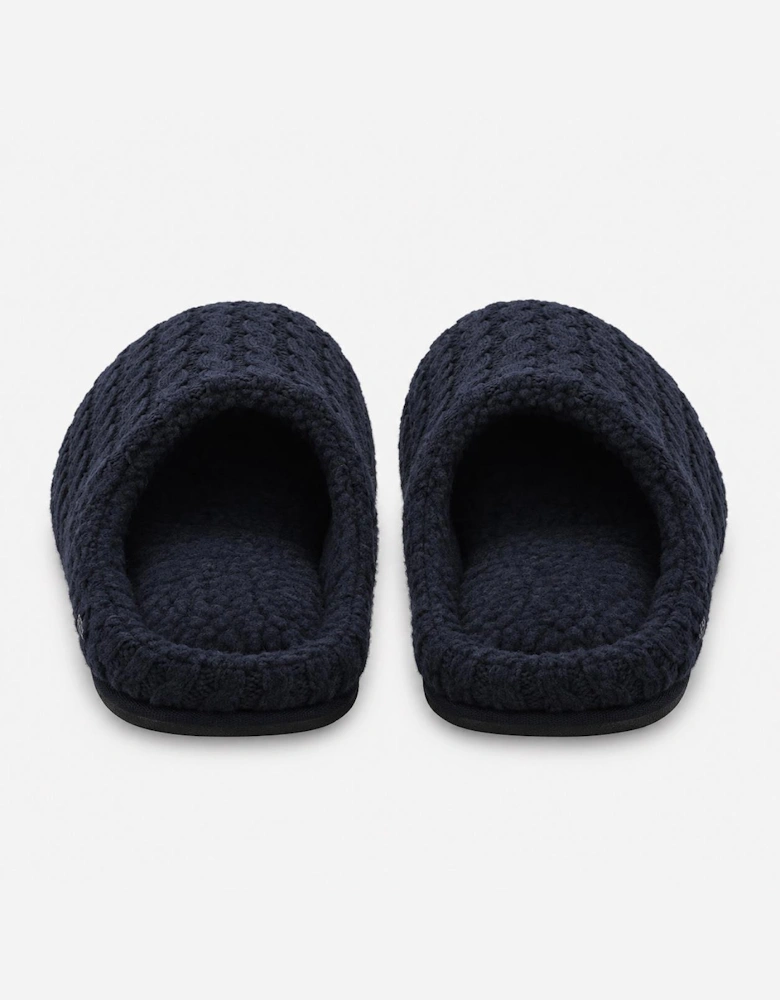 Totes Toasties KNITTED MULE SLIPPERS Mens Mules Navy
