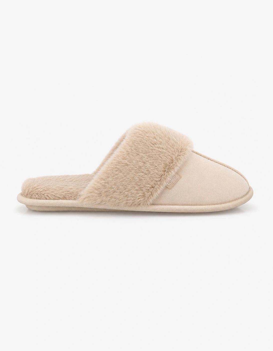 Totes Toasties VELOUR MULE SLIPPERS Womens Mules Natural