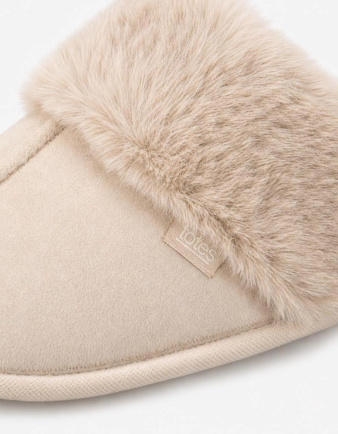 Totes Toasties VELOUR MULE SLIPPERS Womens Mules Natural