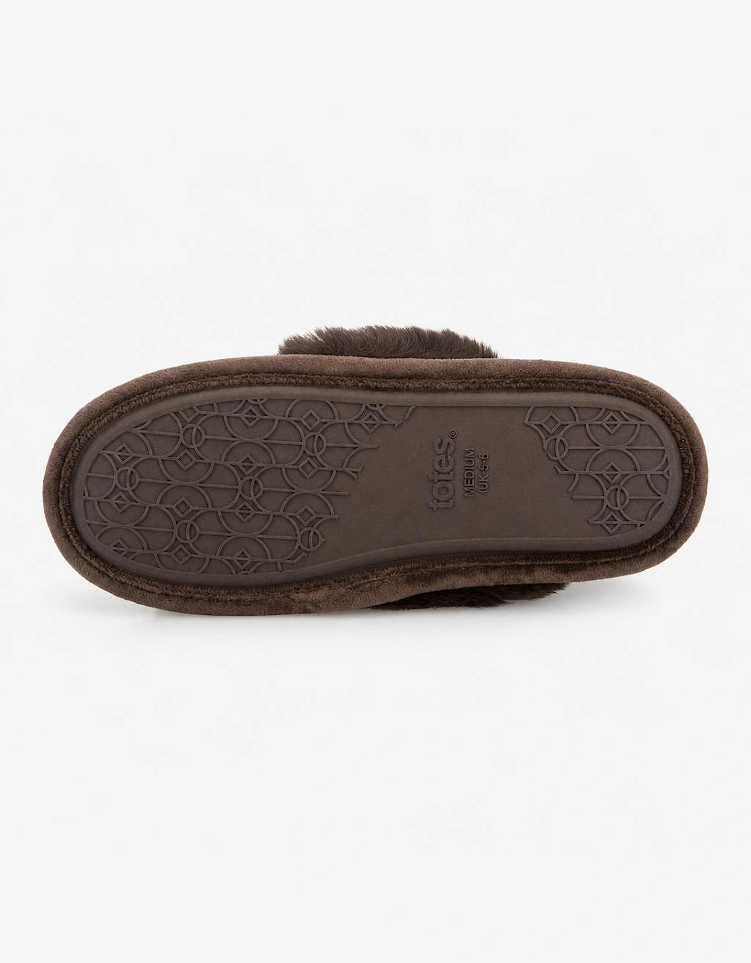 Totes Toasties VELOUR MULE SLIPPERS Womens Mules Chocolate