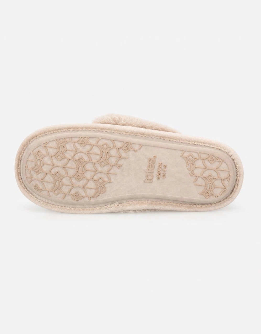Totes Toasties VELOUR MULE SLIPPERS Womens Mules Natural