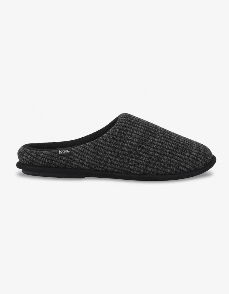 Totes Toasties CORD MULE SLIPPERS Mens Mules Grey