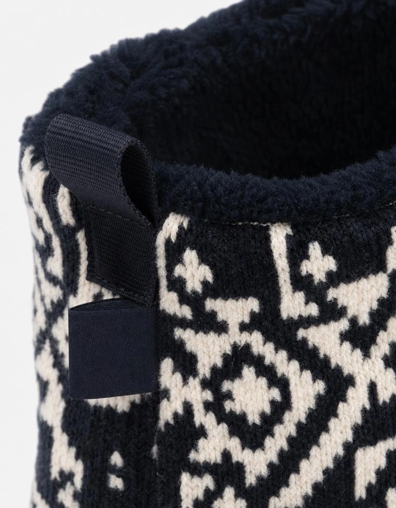 Totes Toasties FAIRISLE BOOT SLIPPER Mens Slipper Boots Navy Fairisle