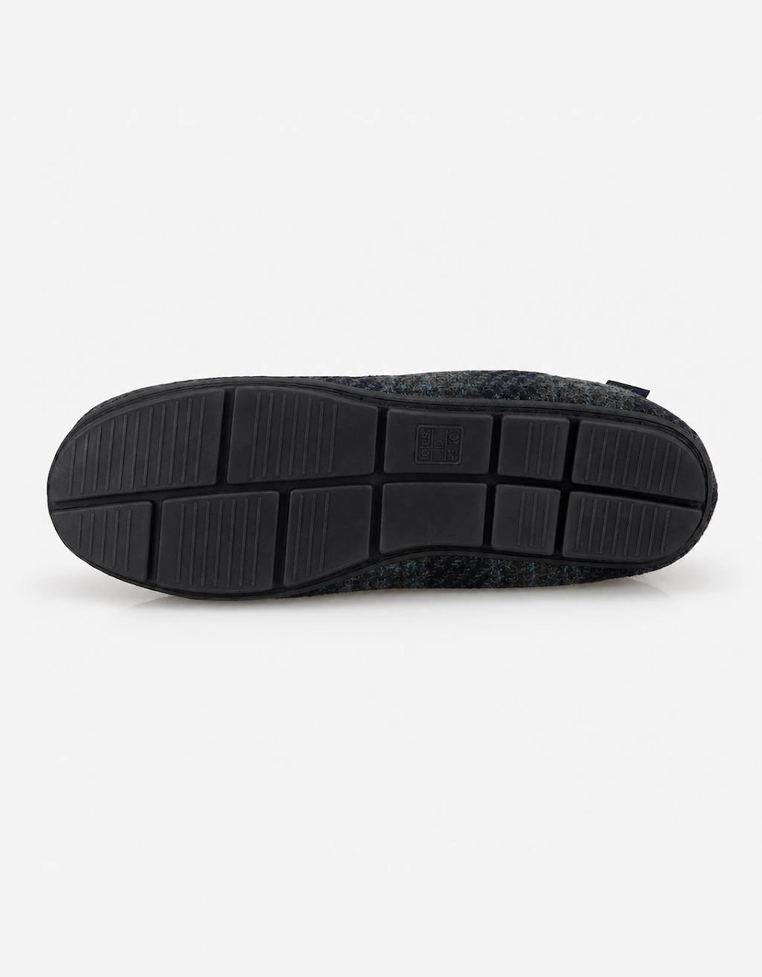 Totes Toasties CHECK MOCCASIN WITH CURLY FUR LINING Mens Moccasins Navy Check