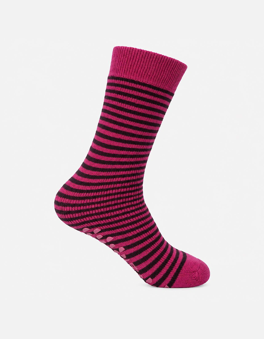 Totes Toasties THERMAL BRUSHED ORIGINAL SLIPPER SOCKS Womens Slipper Socks Berry Stripe