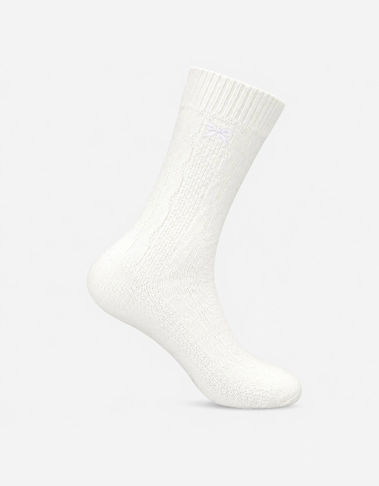 Totes Toasties SUPERSOFT ANKLE SOCKS WITH EMBROIDERY Womens Crew Socks Burgundy / Cream / Grey