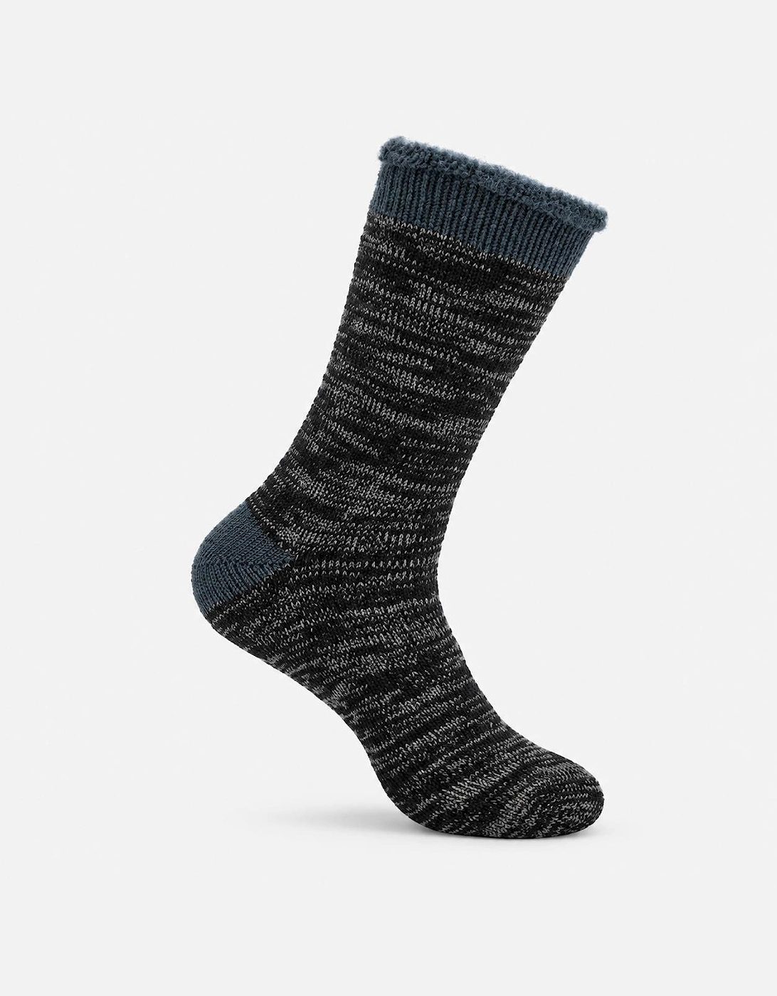 Totes Toasties 3.0 TOG BRUSHED INSIDE THERMAL LINED SOCKS (TWIN PACK) Mens Thermal Socks Black Twist