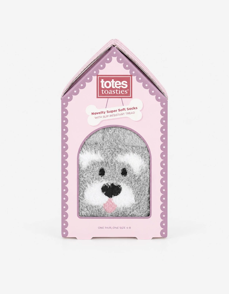 Totes Toasties NOVELTY SUPER SOFT SLIPPER SOCKS Womens Slipper Socks Dog