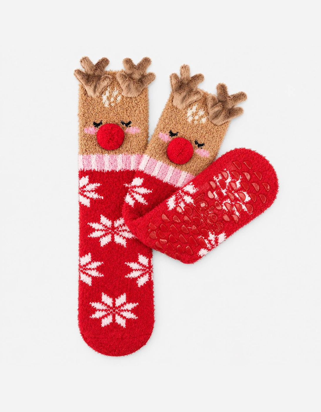 Totes Toasties NOVELTY SUPER SOFT SLIPPER SOCKS Womens Slipper Socks Reindeer