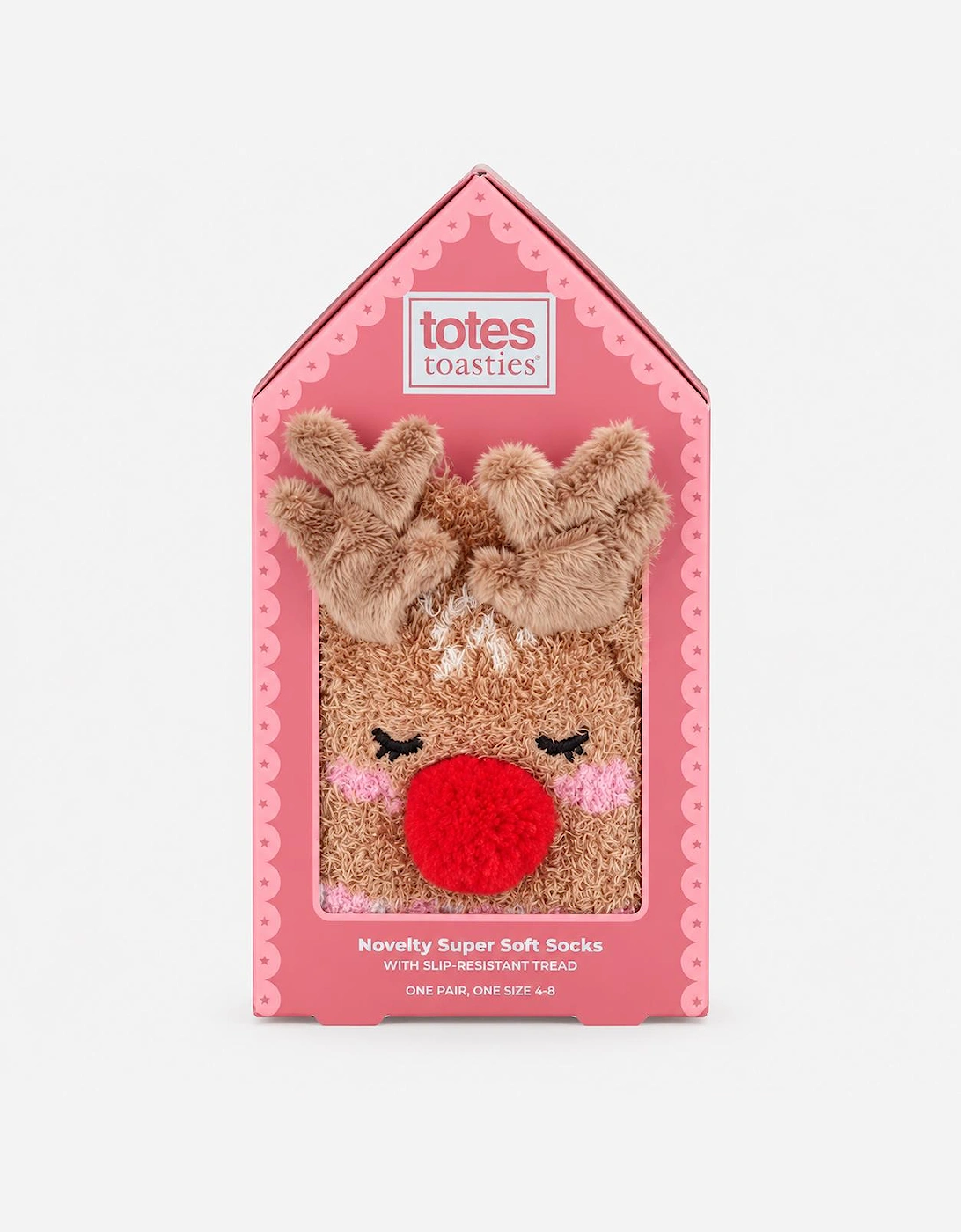 Totes Toasties NOVELTY SUPER SOFT SLIPPER SOCKS Womens Slipper Socks Reindeer