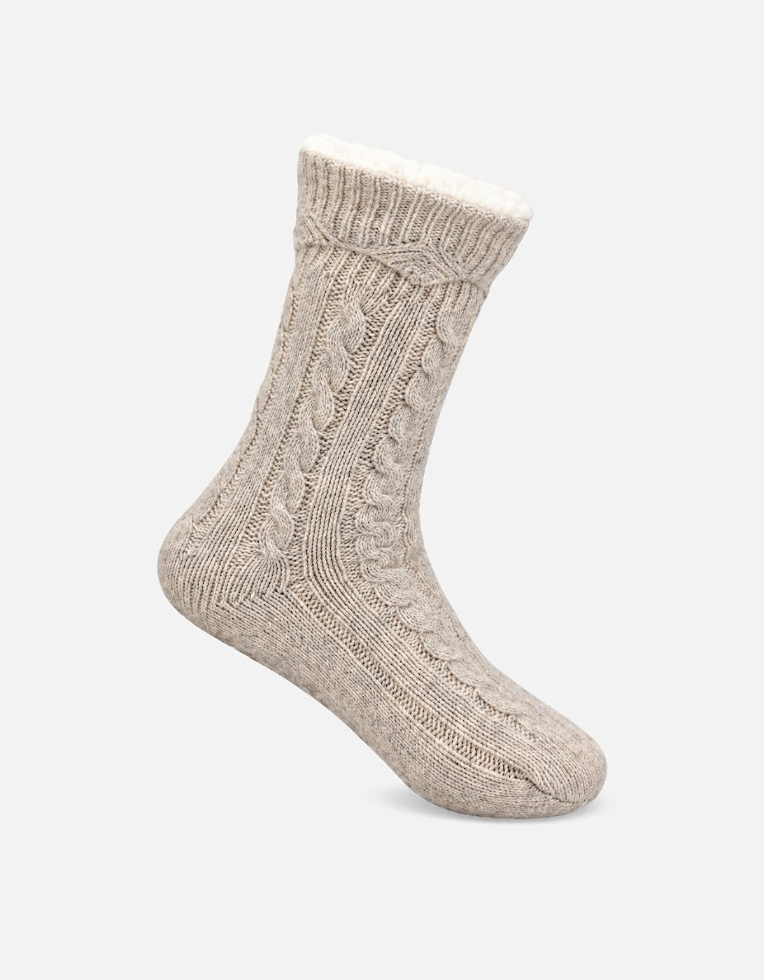 Totes Toasties TEXTURE SLIPPER SOCKS Womens Slipper Socks Oat
