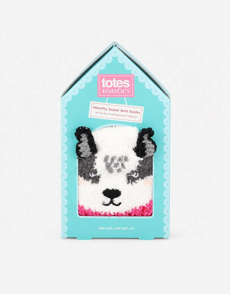 Totes Toasties NOVELTY SUPER SOFT SLIPPER SOCKS Womens Slipper Socks Badger