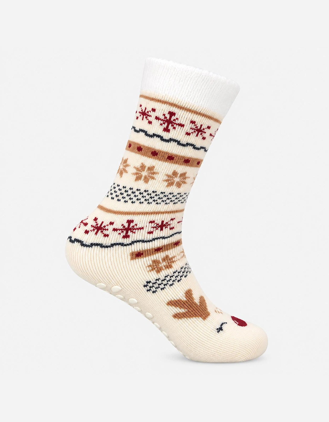 Totes Toasties SINGLE ORIGINAL SLIPPER SOCKS Womens Slipper Socks Reindeer