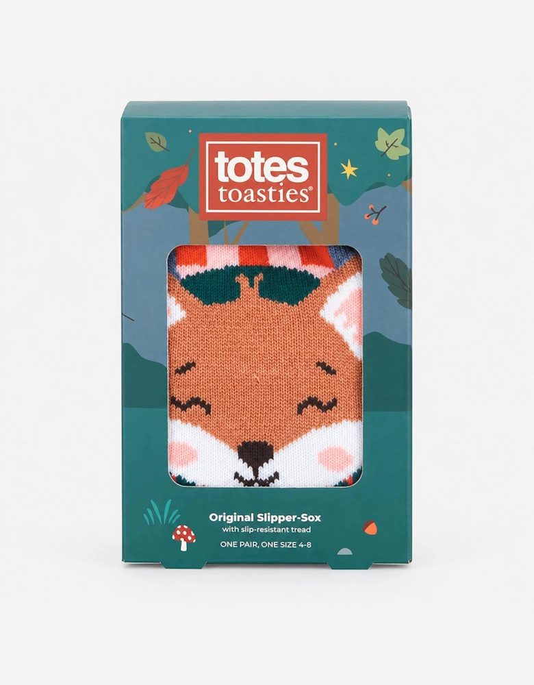 Totes Toasties SINGLE ORIGINAL SLIPPER SOCKS Womens Slipper Socks Fox