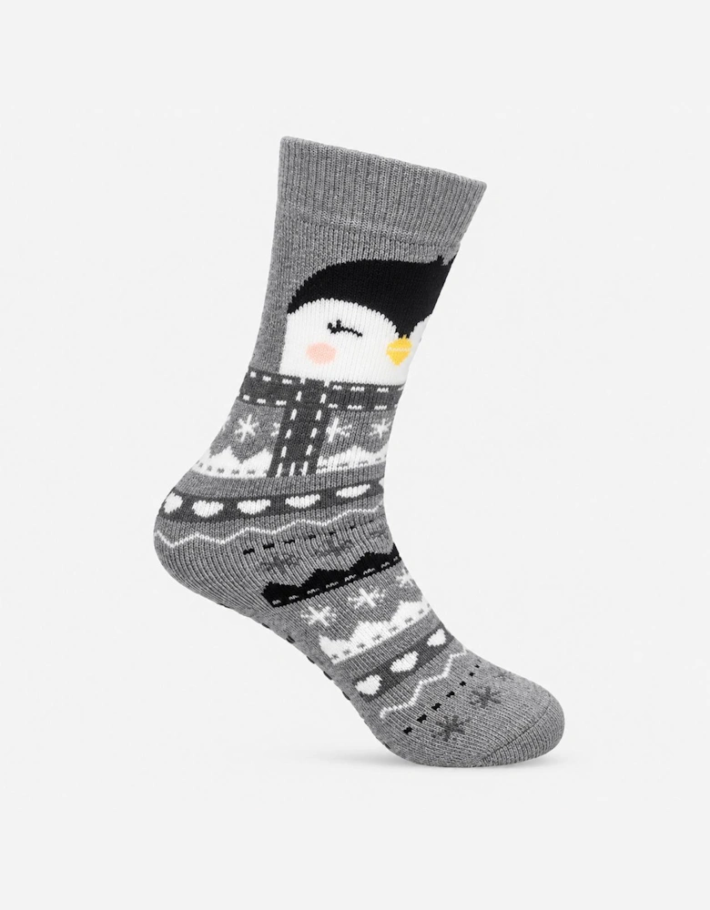Totes Toasties ORIGINAL SLIPPER SOCKS (TWIN PACK) Womens Slipper Socks Penguin