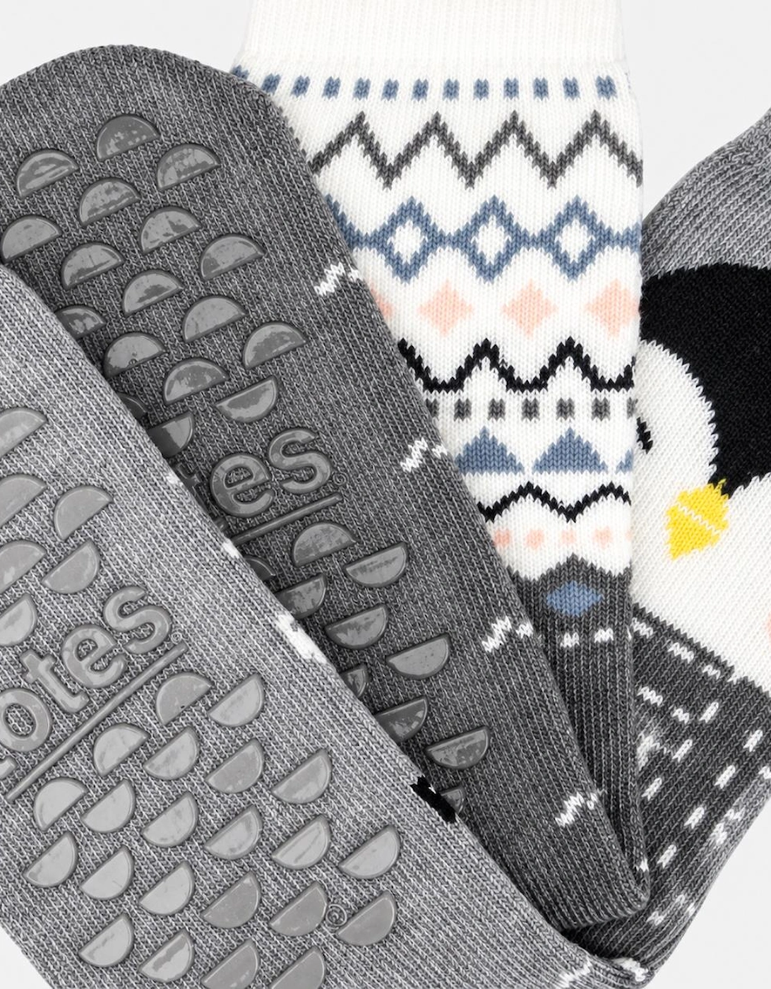 Totes Toasties ORIGINAL SLIPPER SOCKS (TWIN PACK) Womens Slipper Socks Penguin