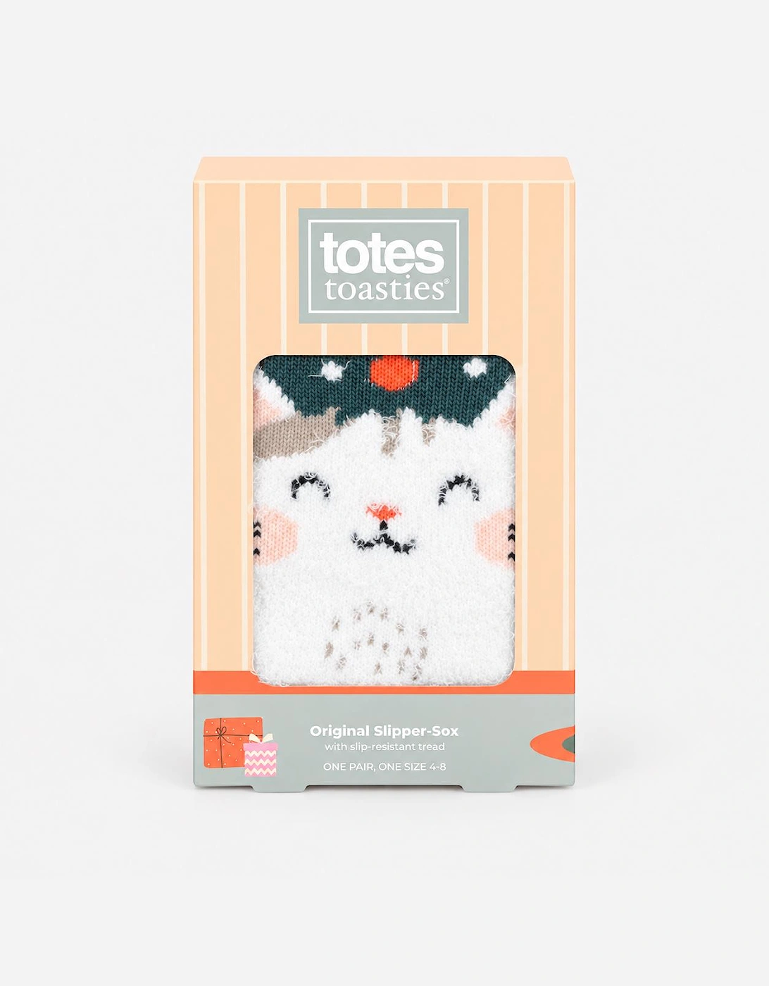 Totes Toasties SINGLE ORIGINAL SLIPPER SOCKS Womens Slipper Socks Cat