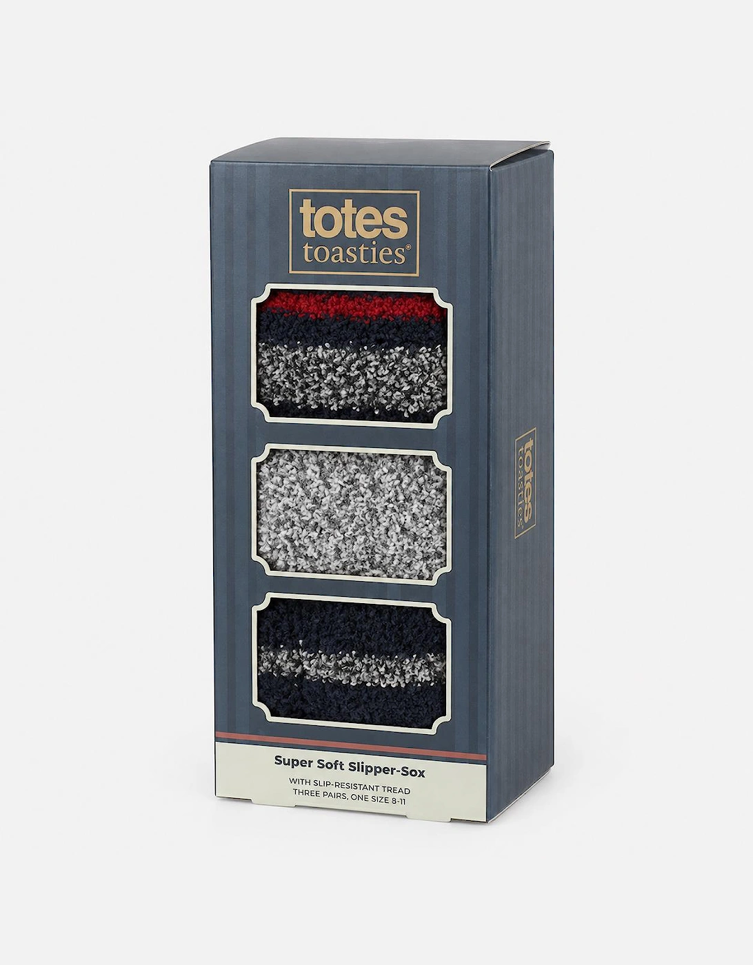 Totes Toasties 3PK SUPER SOFT COSY SOCKS Mens Crew Socks Navy