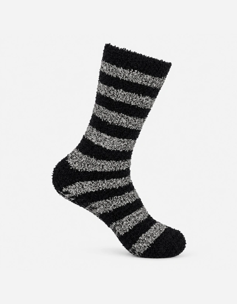Totes Toasties SUPERSOFT TWIN PACK SLIPPER SOCKS Mens Slipper Socks Black / Grey
