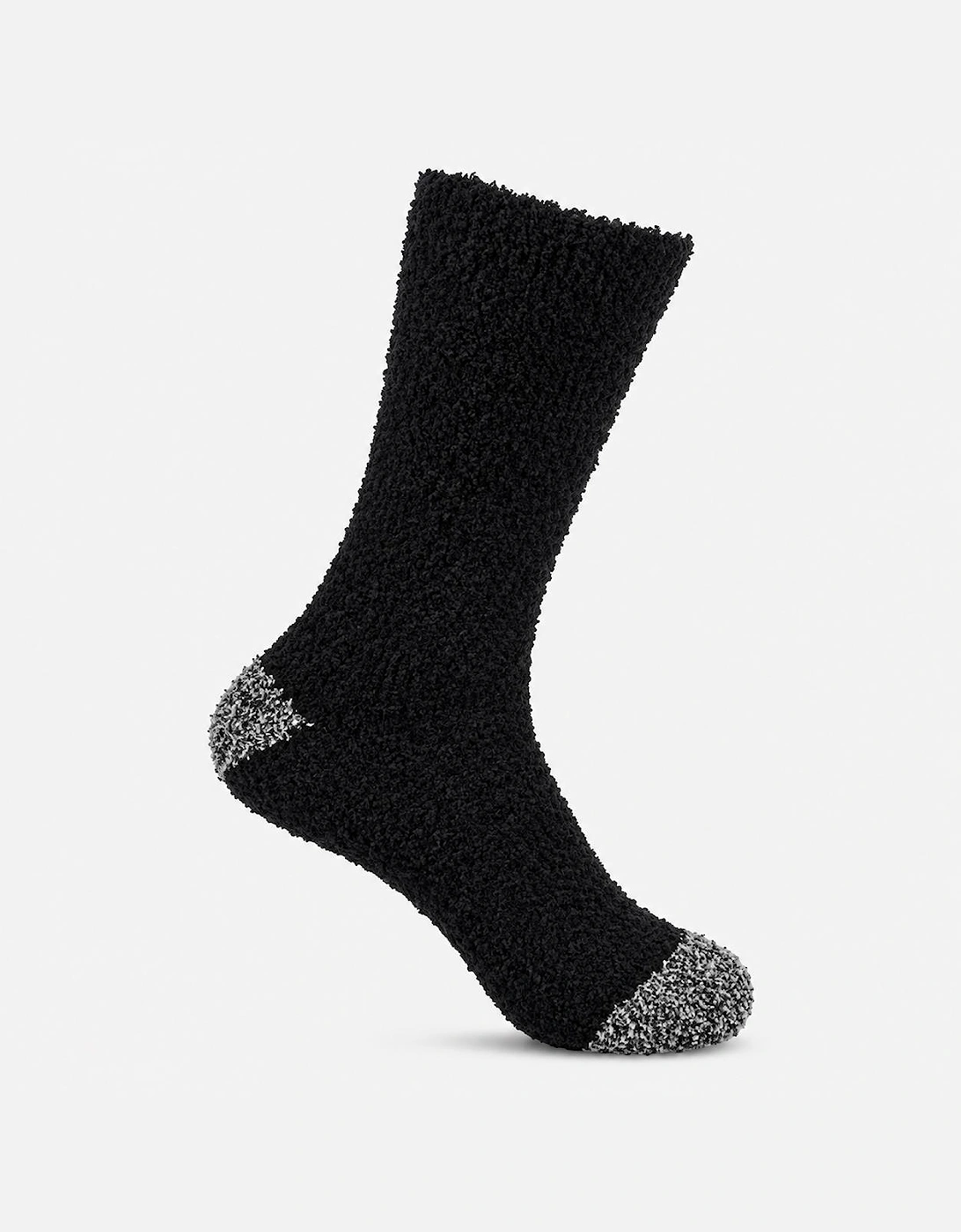 Totes Toasties SUPERSOFT TWIN PACK SLIPPER SOCKS Mens Slipper Socks Black / Grey