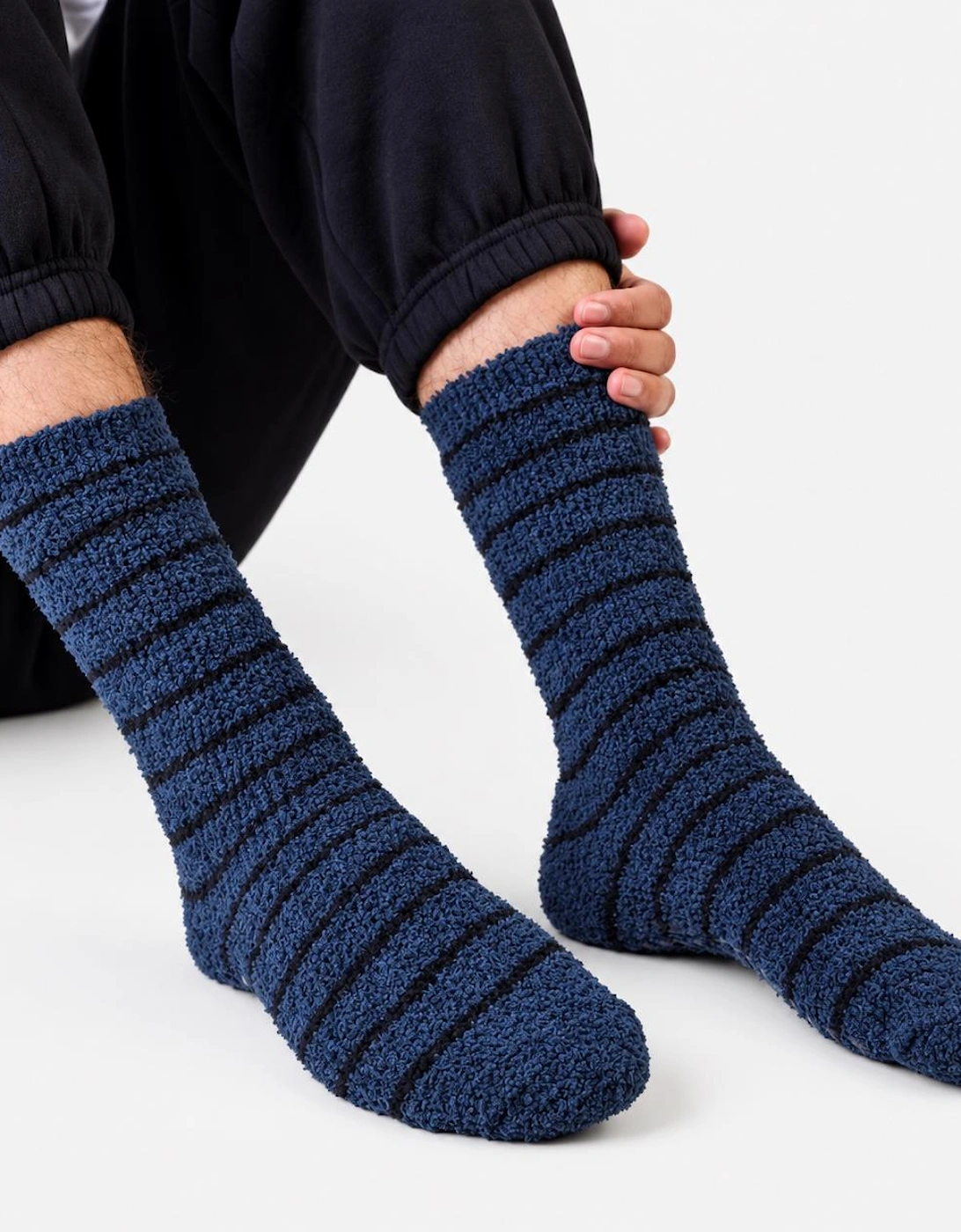 Totes Toasties SUPERSOFT TWIN PACK SLIPPER SOCKS Mens Slipper Socks Blue / Teal Mix