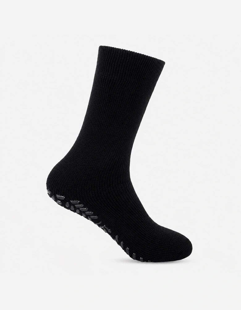 Totes Toasties THERMAL BRUSHED ORIGINAL SLIPPER SOCKS Mens Slipper Socks Black