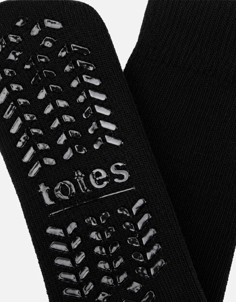 Totes Toasties THERMAL BRUSHED ORIGINAL SLIPPER SOCKS Mens Slipper Socks Black