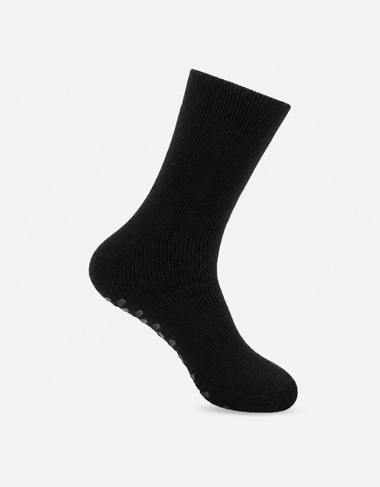 Totes Toasties THERMAL BRUSHED ORIGINAL SLIPPER SOCKS Womens Slipper Socks Black