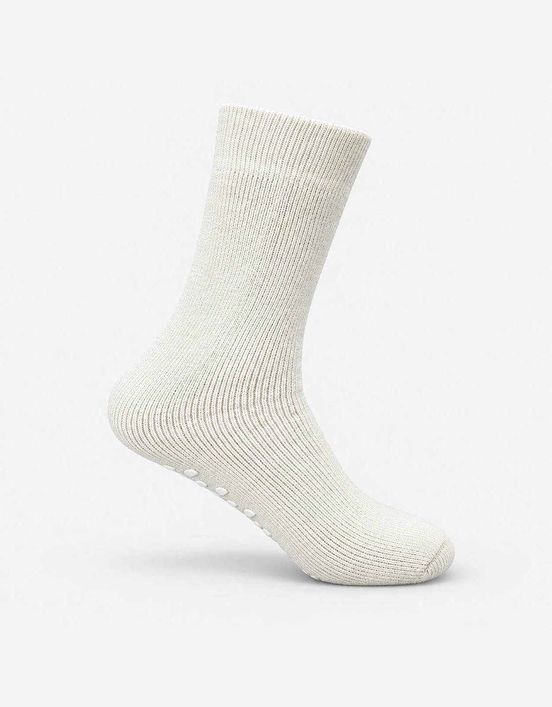 Totes Toasties THERMAL BRUSHED ORIGINAL SLIPPER SOCKS (TWIN PACK) Womens Thermal Socks Grey / Navy