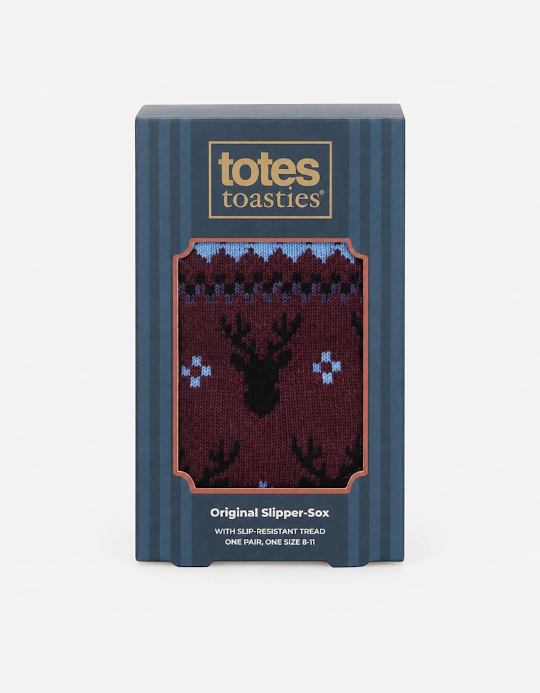 Totes Toasties ORIGINAL SLIPPER SOCKS Mens Slipper Socks Stag