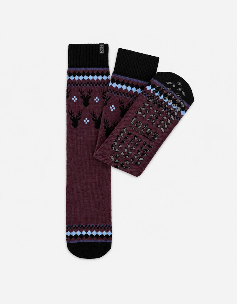 Totes Toasties ORIGINAL SLIPPER SOCKS Mens Slipper Socks Stag