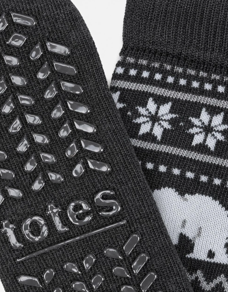 Totes Toasties ORIGINAL SLIPPER SOCKS Mens Slipper Socks Polar Bear