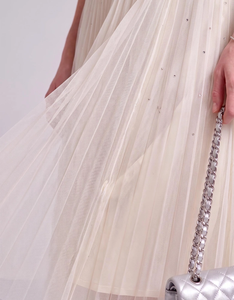 Tulle Swarovski Skirt Cream