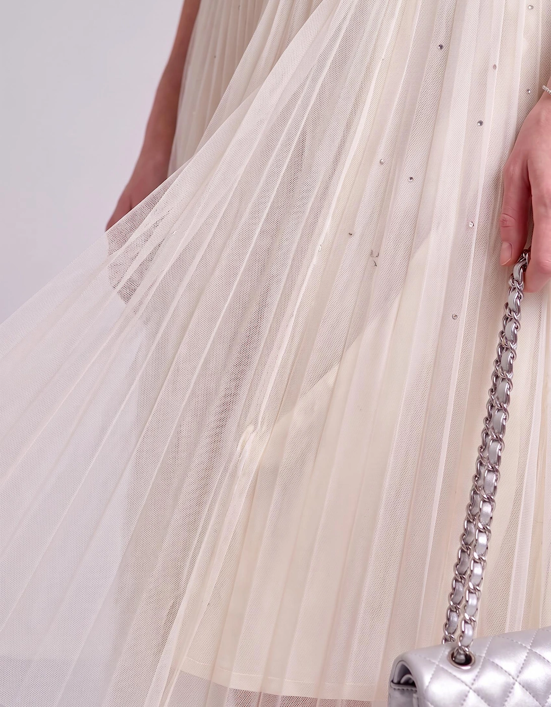 Tulle Swarovski Skirt Cream