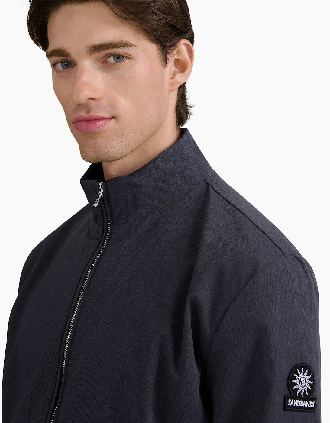 SANDBANKS REVERSIBLE ZIP-THROUGH JACKET NAVY