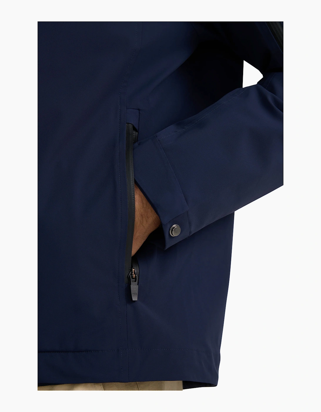 SANDBANKS STORM SHELL WATERPROOF JACKET NAVY