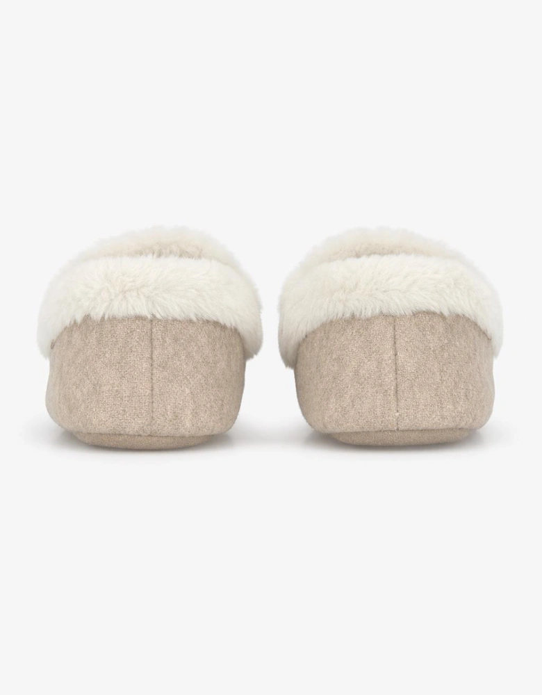 Totes Toasties VELOUR MOCCASIN SLIPPERS Womens Moccasins Taupe