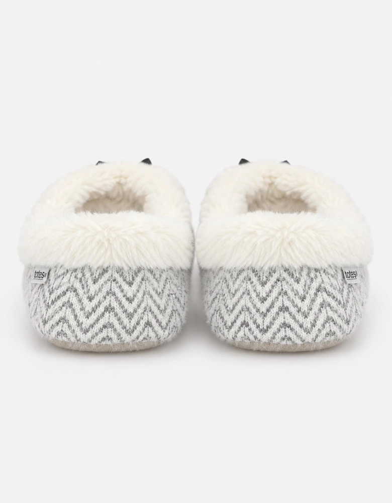 Totes Toasties SPARKLE MOCCASIN SLIPPERS Womens Moccasins Cream Multi