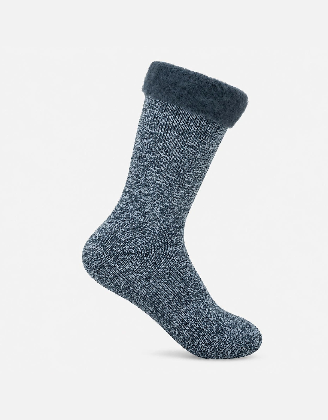 Totes Toasties PREMIUM BRUSHED THERMAL BED SOCK (TWIN PACK) Womens Bed Socks Denim / Blue
