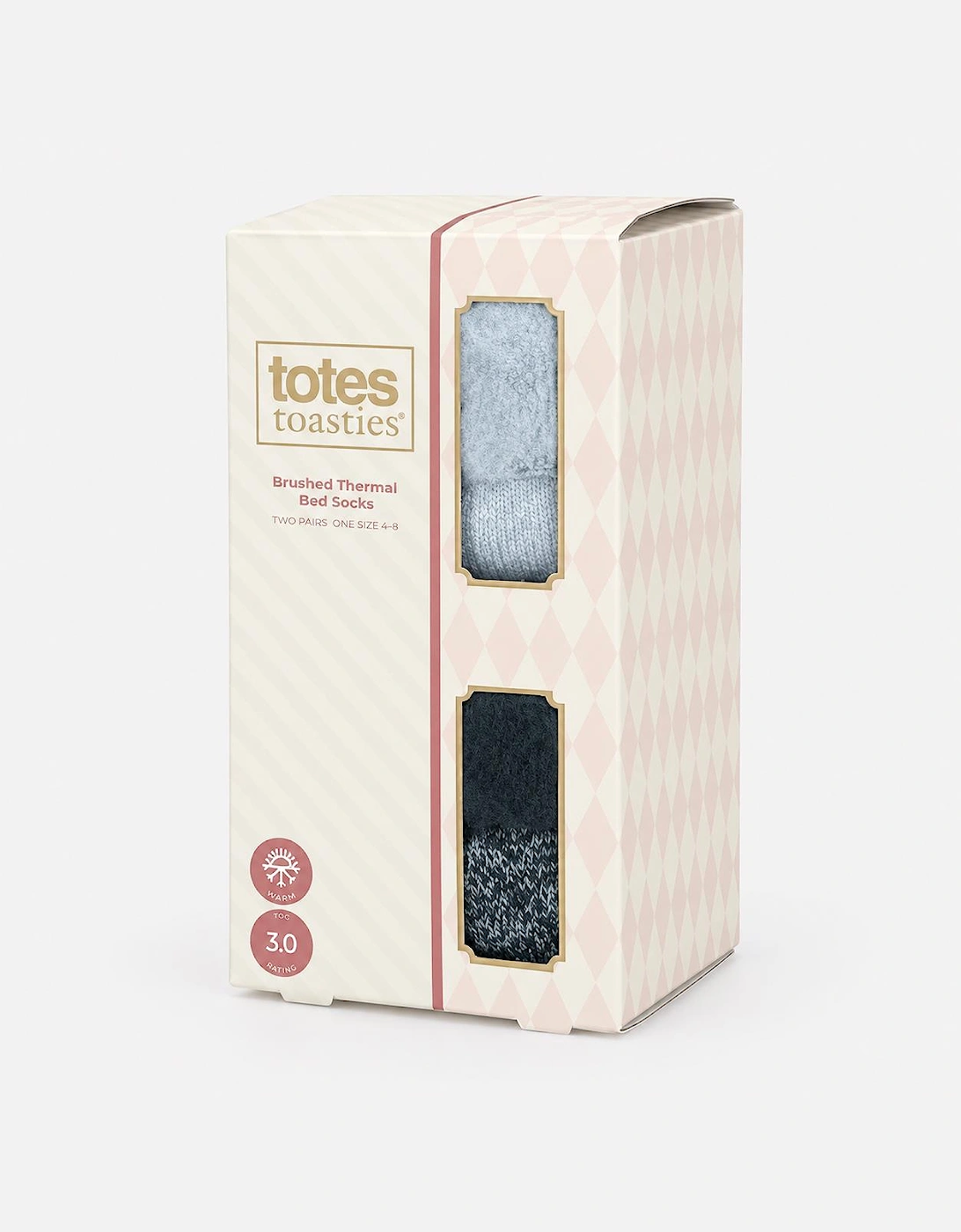 Totes Toasties PREMIUM BRUSHED THERMAL BED SOCK (TWIN PACK) Womens Bed Socks Denim / Blue