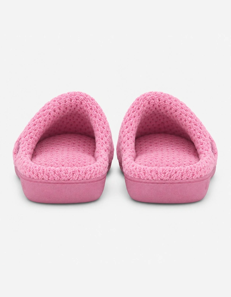 Totes Isotoner POPCORN TERRY MULE SLIPPERS Womens Mules Pink